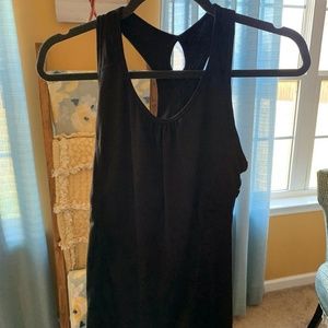 Black Athletic Tank Top With Built In Sports Bra